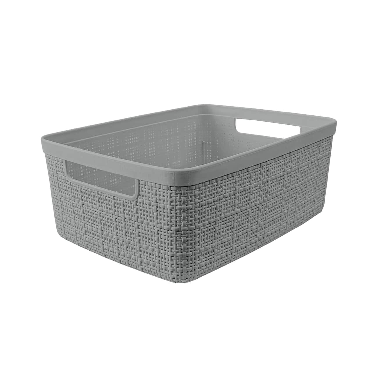Curver® Jute Gray Plastic Storage Basket Organizer